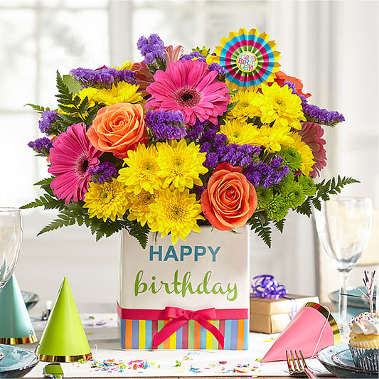 Birthday Brights Bouquet – THE FLOWER BOX & GIFTS, Sweetwater TX