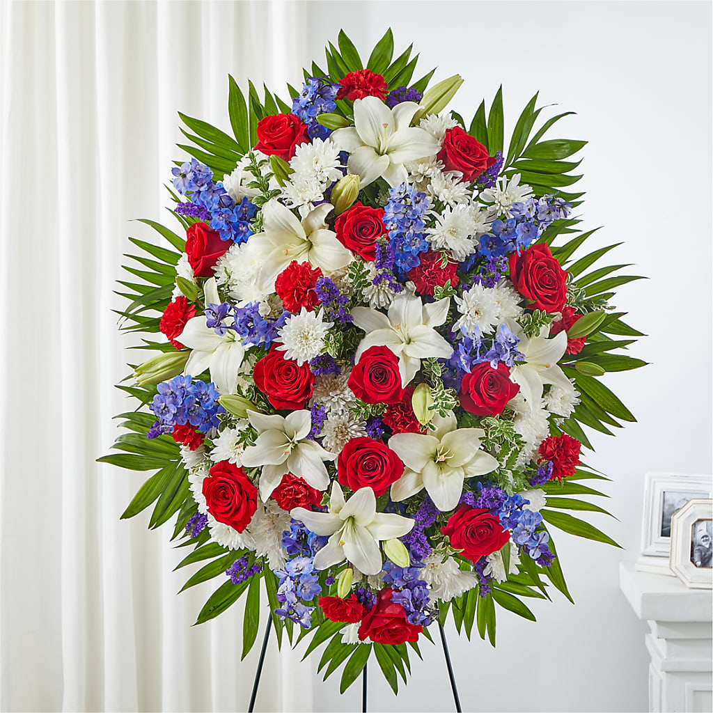 Cherished Service Standing Spray – THE FLOWER BOX & GIFTS, Sweetwater TX