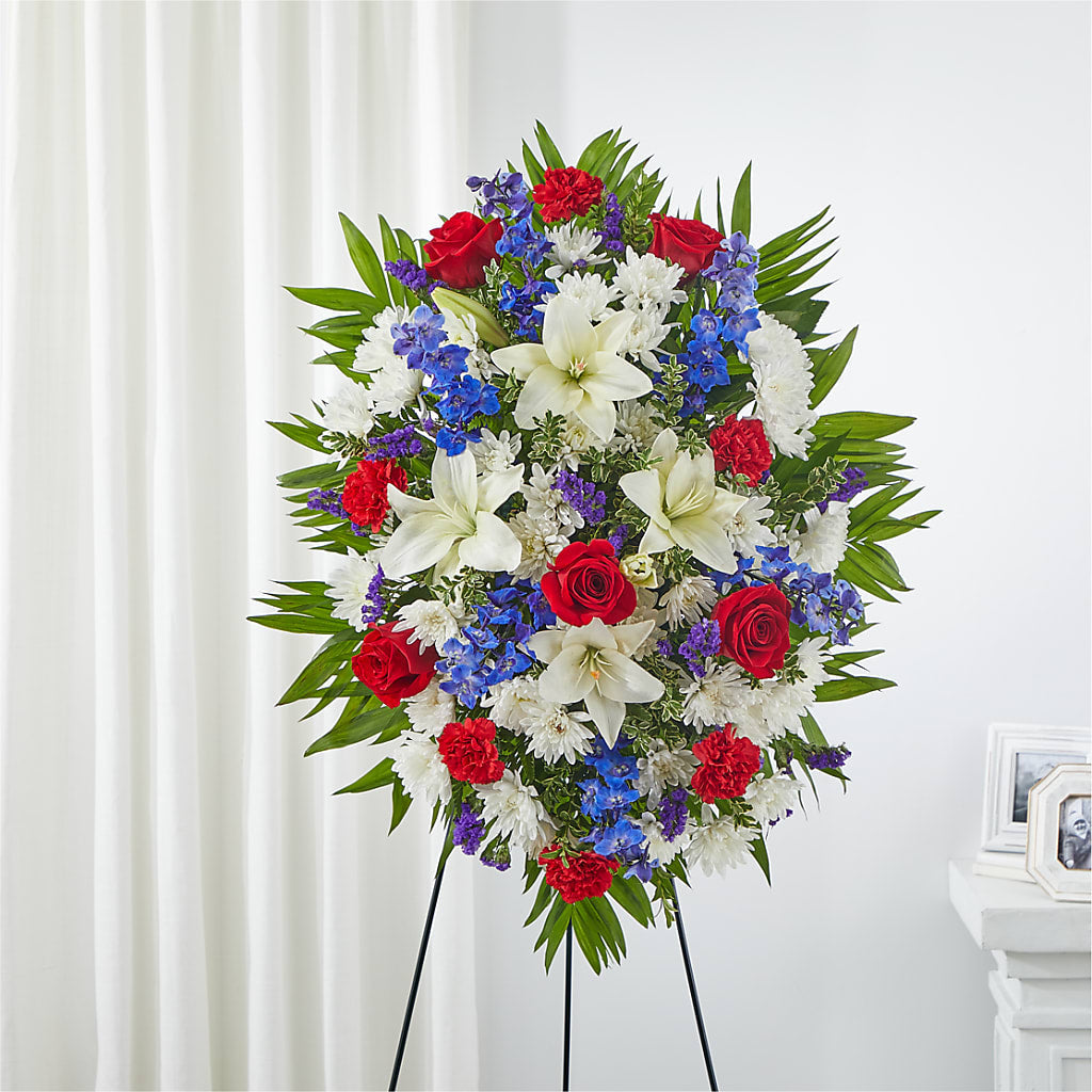 Cherished Service Standing Spray – THE FLOWER BOX & GIFTS, Sweetwater TX