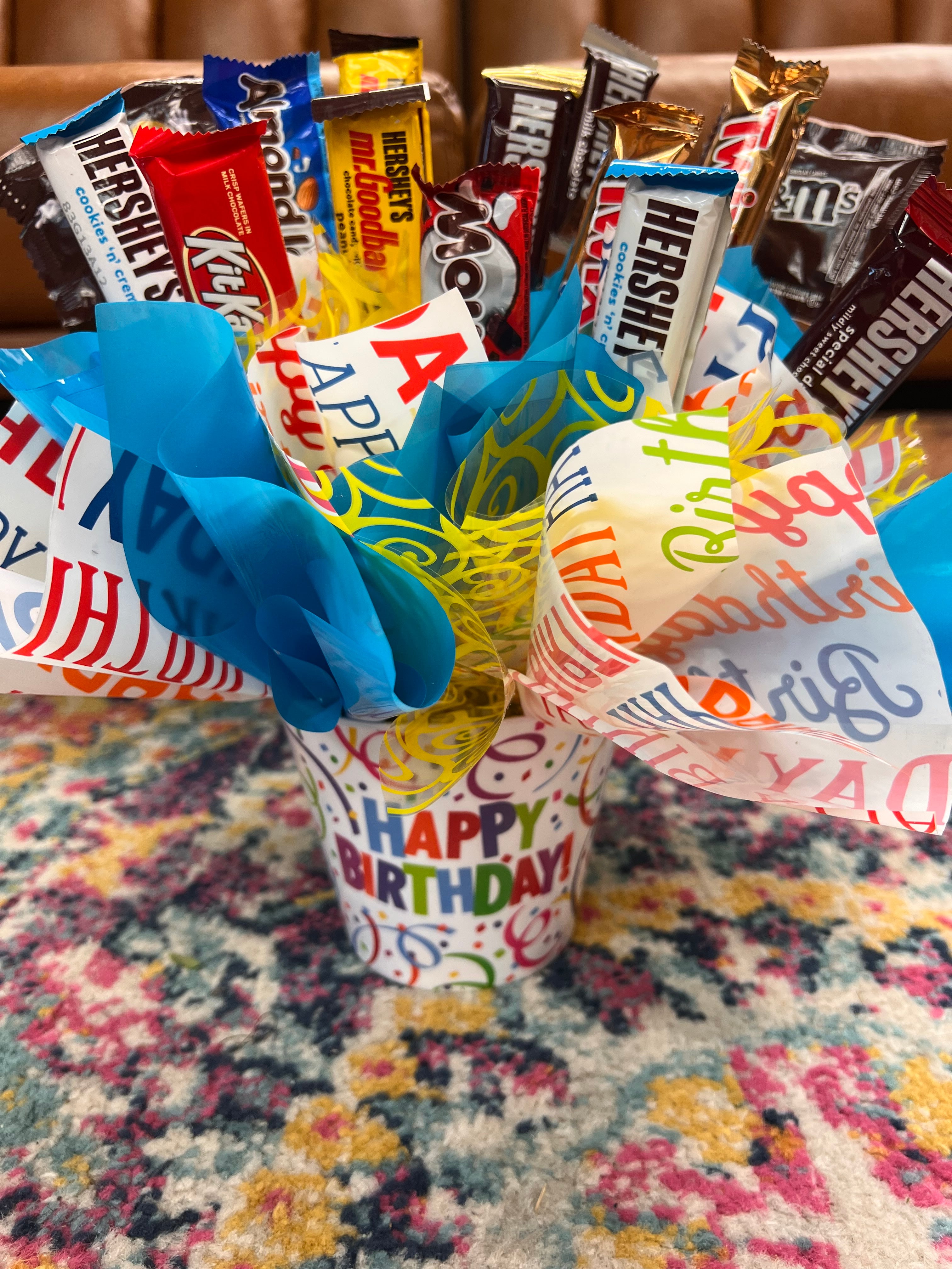 Happy Birthday Candy Bouquet | Sweet Treats for a Birthday | Unique Gift on sale Idea for Kids, Friends and Family