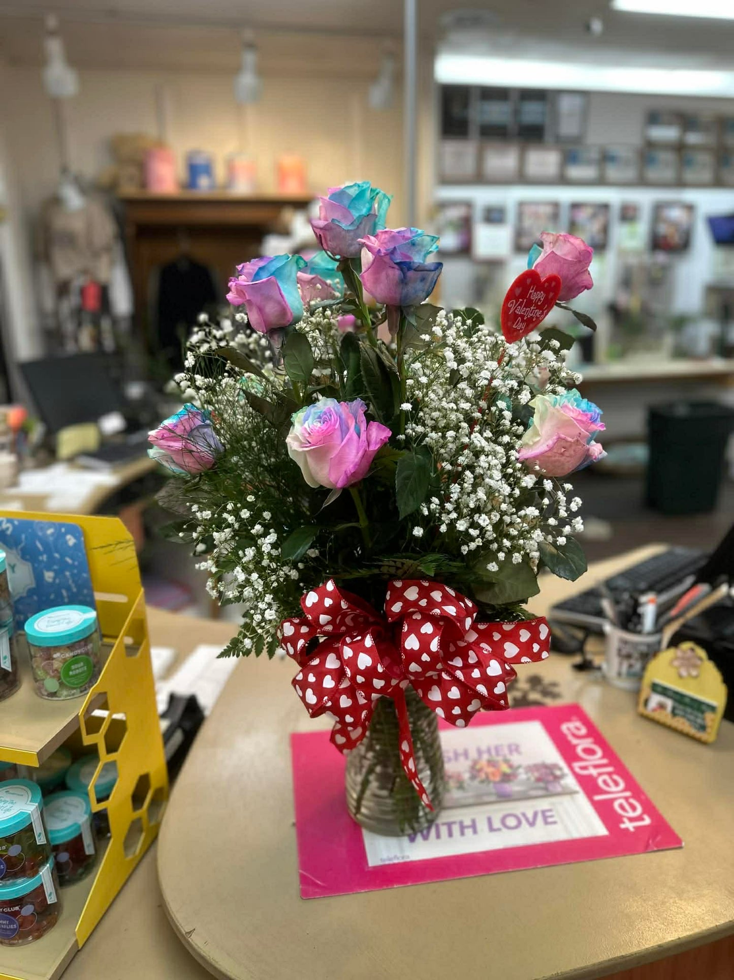 Rainbow Rose Dozen Roses