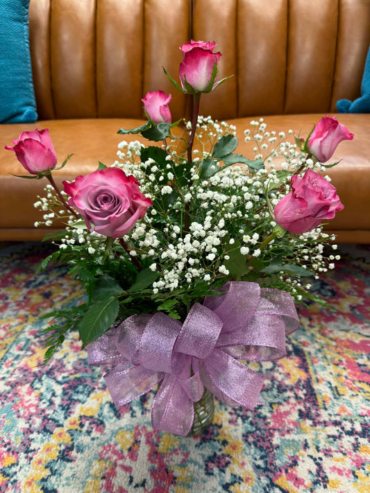 Half Dozen Lavender Roses