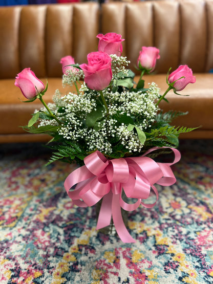 Half Dozen Pink Roses – THE FLOWER BOX & GIFTS, Sweetwater TX