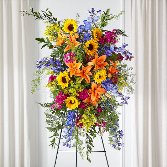 Sunlit Memories Standing Spray (Standard) – THE FLOWER BOX & GIFTS, Sweetwater TX